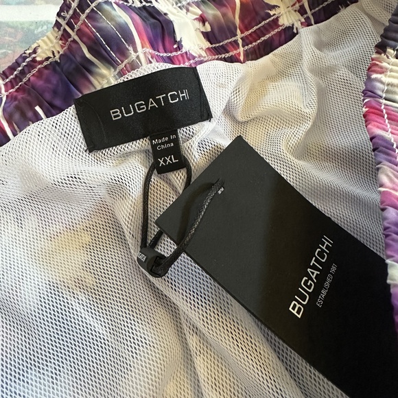 New Bugatchi Vibrant Palm Tree Swim Trunks - Picture 5 of 6